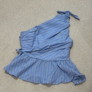 A.L.C Blue/White Striped Top